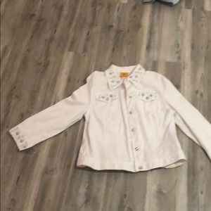 Ruby Rd White Jean Jacket
